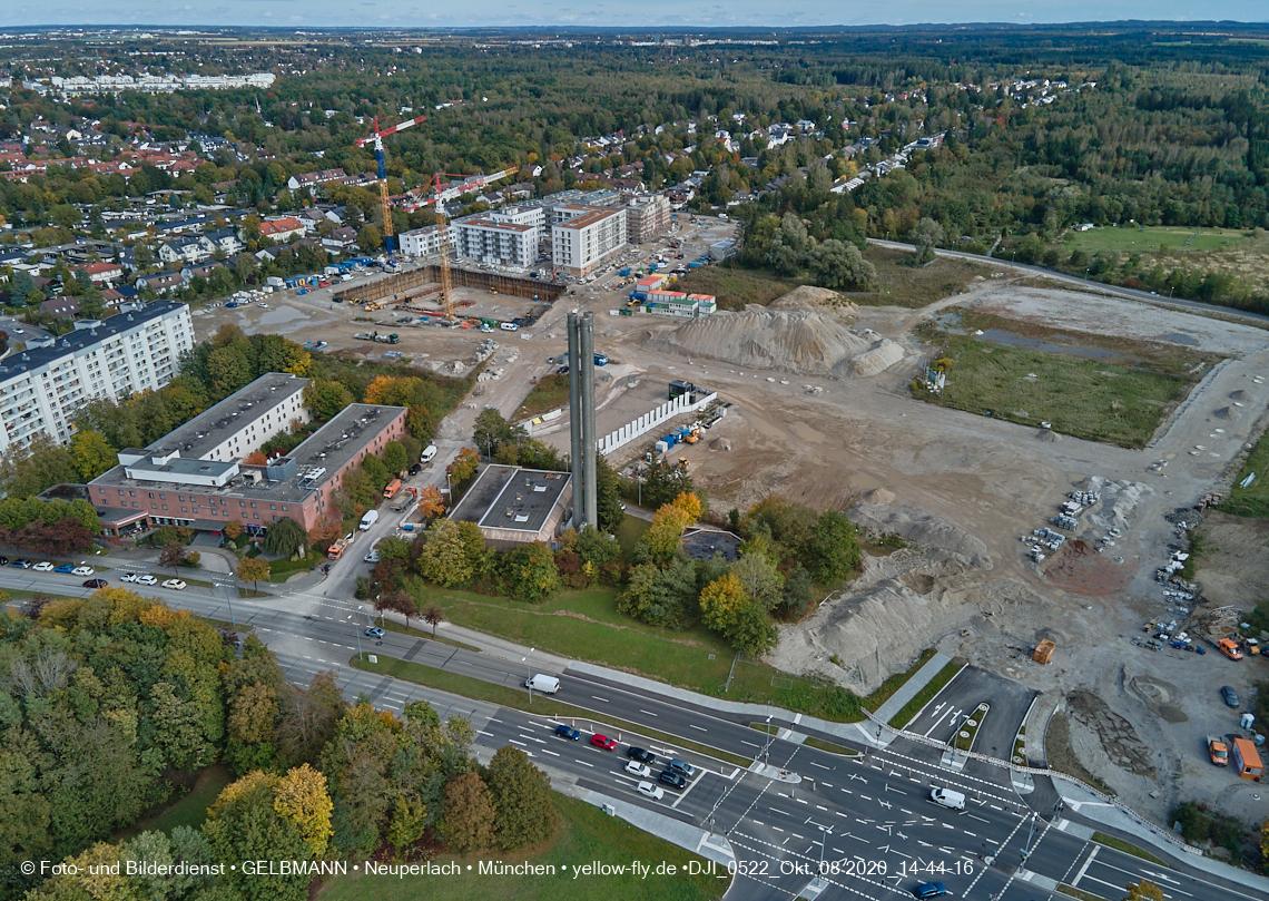 08.10.2020 - Baustelle Alexisquartier und Umgebung in Neuperlach